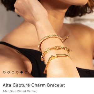 Monica Vinader Alta Capture Charm Bracelet- 18k gold vermeil